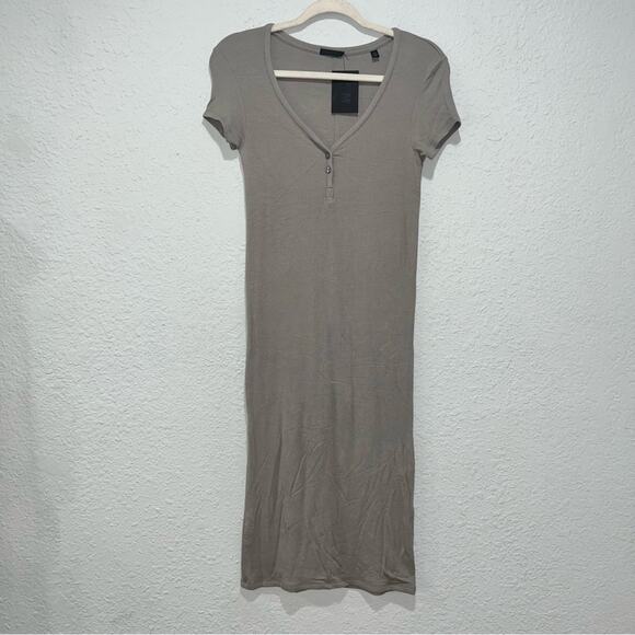 ATM Anthony Thomas Melillo Stretch Modal Ribbed Midi Dress - Picture 3 of 6